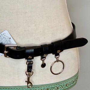 Free People Key Ring Leather Belt
